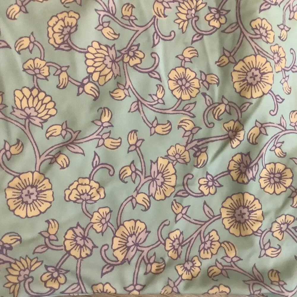 Crewcuts Swimsuit Size 14 J Crew Girls Kids Blue Pink Floral Ruffle One Piece